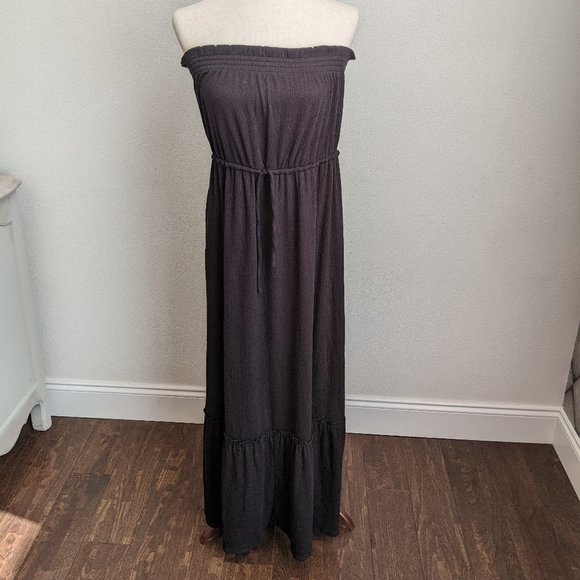 LOFT Strapless Drawstring Maxi Dress - Picture 3 of 9